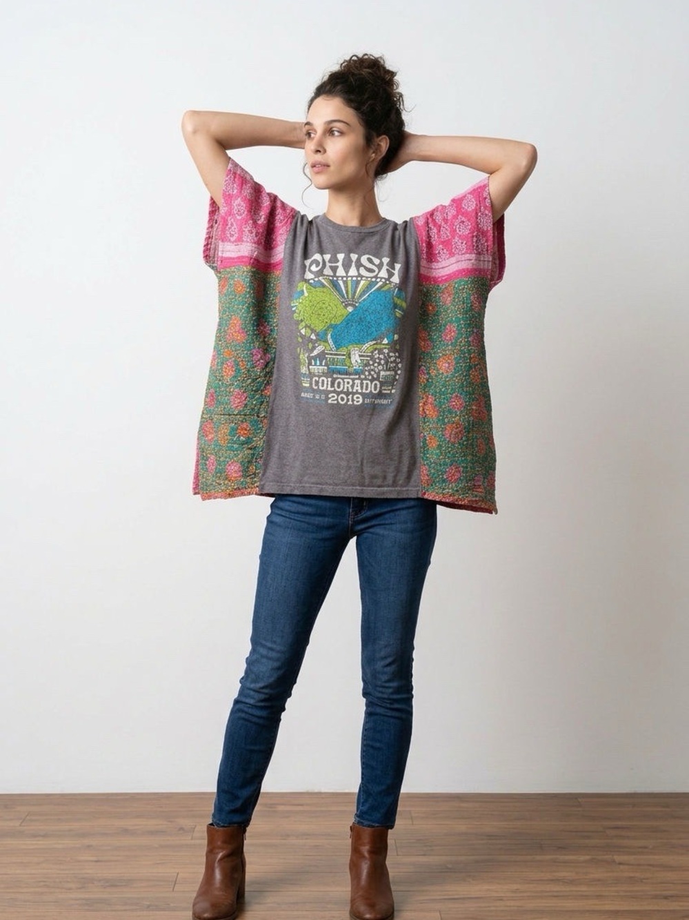 Handcrafted Upcycled PHISH Kantha Tunic NWT One Size